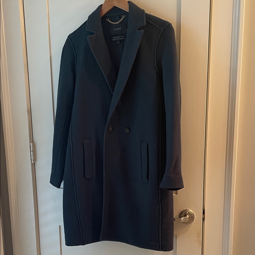 J. Crew Women’s Italian Boiled Wool Coat - Dark Green/Spruce